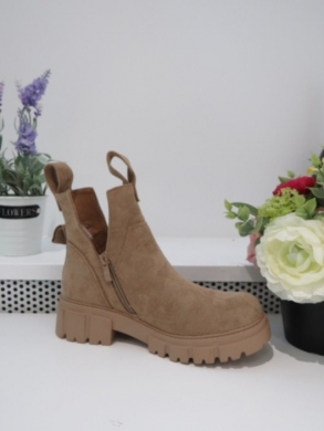 Botki damskie na płaskim (36-41) 5688 KHAKI