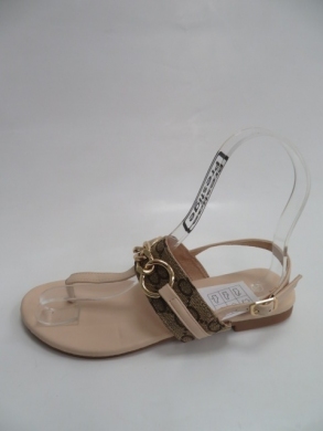 Sandały damskie na płaskim (36-41) 0-89 BEIGE