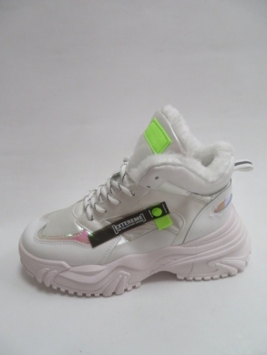 Sneakersy damskie ocieplane niskie (36-41) 941 WHITE