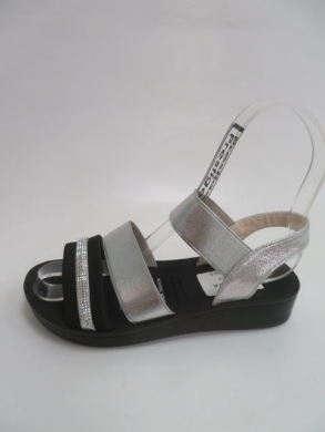Sandały damskie na koturnie (36-41) 6810 SILVER