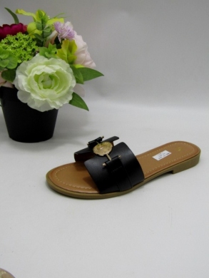 Klapki damskie na płaskim (36-41) L530 BLACK