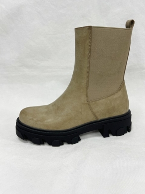 Botki damskie na płaskim (36-41) HBL-12 KHAKI PU