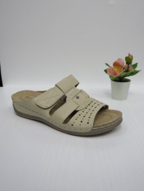 Klapki damskie na koturnie (36-42) 92080-4 BEIGE