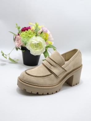 Półbuty damskie na obcasie (36-41) 9526A BEIGE