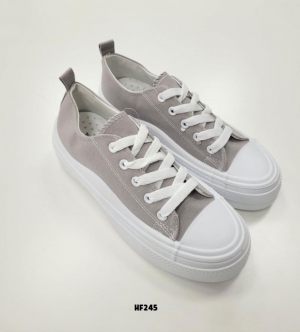 Trampki damskie na płaskim (36-41) HF245 GREY