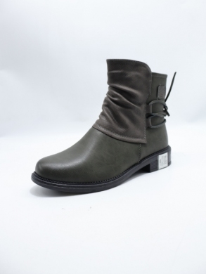 Botki damskie ocieplane na płaskim (36-42) 7585-5 GREY