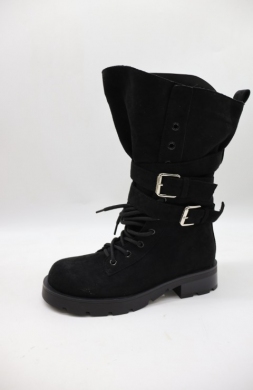 Kozaki damskie na płaskim (36-41) K757 BLACK