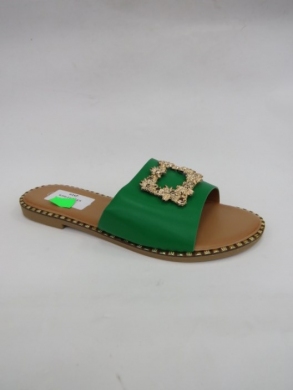 Klapki damskie na płaskim (36-41) W101-2 GREEN