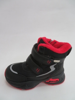 Botki dziewczęce ocieplane (26-31) H273 BLACK/RED