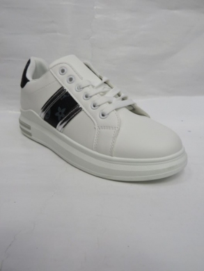 Buty sportowe damskie na płaskim (36-41) 1029 WHITE/BLACK