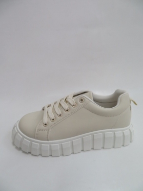 Buty sportowe damskie na koturnie (36-41) EJ02P BEIGE