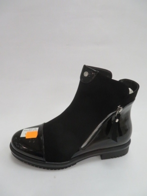 Botki damskie jesienne na płaskim (36-41) F17060-20A BLACK