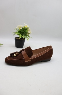 Mokasyny damskie na płaskim (36-41) H8-211 BROWN