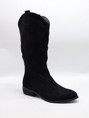 Kozaki damskie na płaskim (36-41) 8181 BLACK