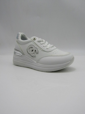 Buty sportowe damskie na koturnie (36-41) XBC104 WHITE