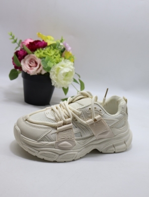 Buty sportowe damskie na płaskim (36-41) 5084 BEIGE