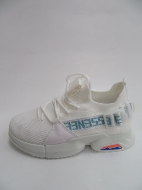Buty sportowe damskie na płaskim (36-41) NB557 WHITE
