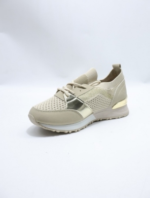 Buty sportowe damskie na płaskim (36-41) 7-2145B BEIGE