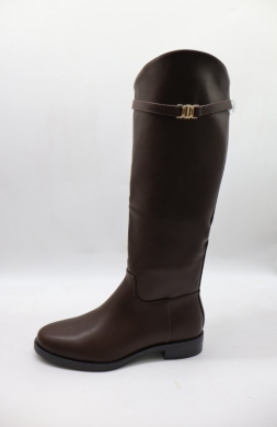 Kozaki damskie na płaskim (36-41) 69002 BROWN