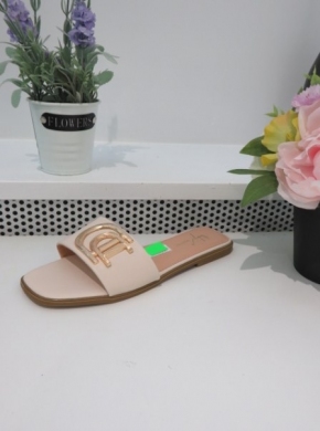 Klapki damskie na płaskim (36-41) F314 BEIGE