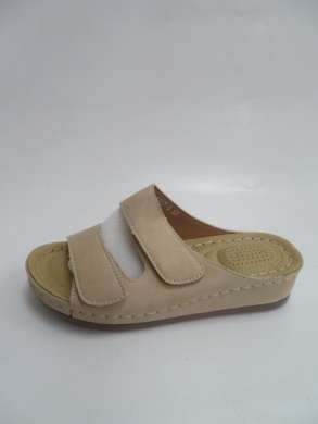 Klapki damskie na koturnie (37-42) 6767-5 BEIGE