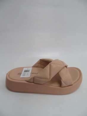 Klapki damskie na płaskim (36-41) P1211 BEIGE