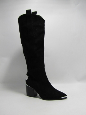 Kozaki damskie ocieplane na obcasie (36-41) 9578-1 BLACK
