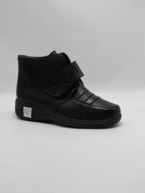 Botki damskie ocieplane na płaskim (39-43) 2324-6 BLACK