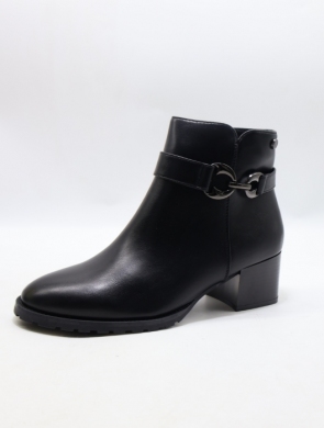Botki damskie ocieplane na obcasie (36-41) 1366 BLACK