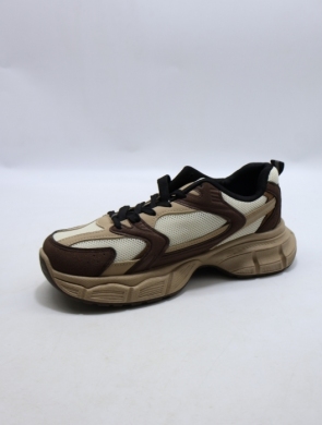 Buty sportowe damskie na płaskim (36-41) 23043 COFFE