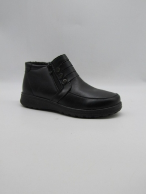 Botki damskie ocieplane na płaskim (36-42) 37601-1 BLACK
