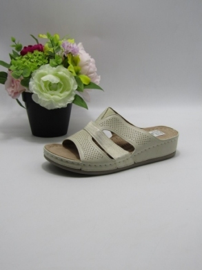 Klapki damskie na koturnie (37-42) 6769-5 BEIGE