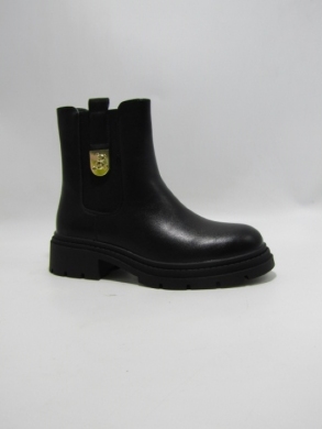 Botki damskie ocieplane na płaskim (36-41) RQ511 BLACK