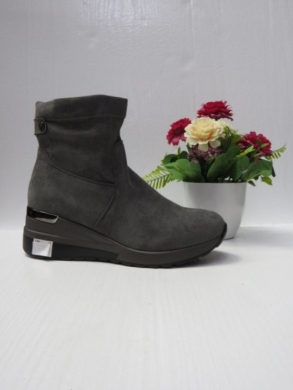 Botki damskie ocieplane na koturnie (36-41) 1320 GREY