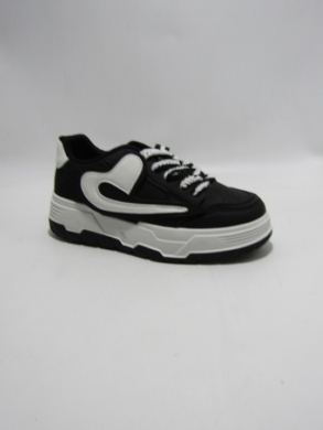 Buty sportowe damskie na płaskim (36-41) 0-1780 BL/WHITE