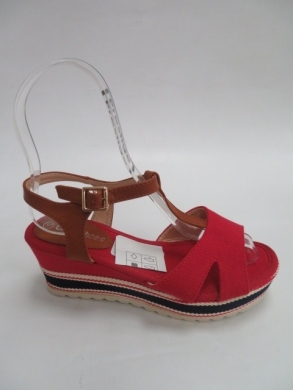 Sandały Damskie na koturnie (36-41) H-38 RED