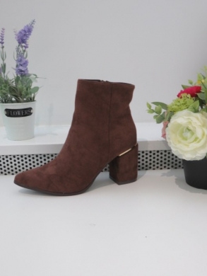 Botki damskie na obcasie (36-41) 1605 BROWN