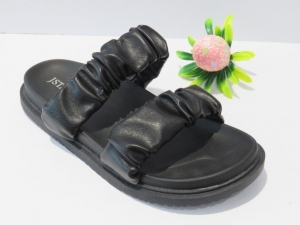 Klapki damskie na płaskim (36-41) ZYTX22038 BLACK