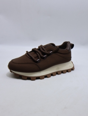 Buty sportowe damskie na płaskim (36-41) 24898 BROWN