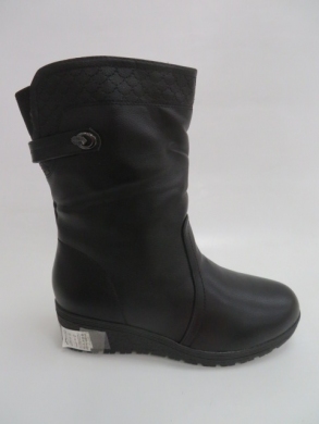 Kozaki damskie ocieplane na płaskim (36-41) 885-12 BLACK