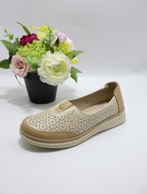 Półbuty damskie na płaskim (36-41) CH128 BE/BROWN
