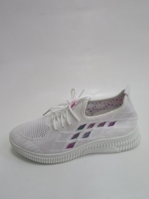 Buty sportowe damskie na płaskim (36-42) 92062 WHITE/WHITE
