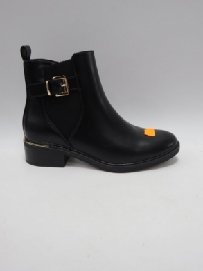 Botki damskie ocieplane na płaskim (36-41) W-75 BLACK