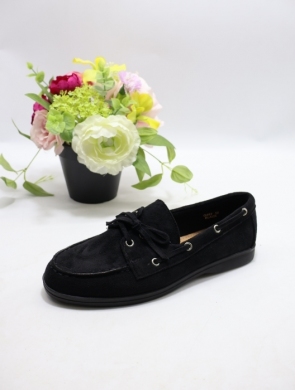 Mokasyny damskie na płaskim (36-41) G482 BLACK