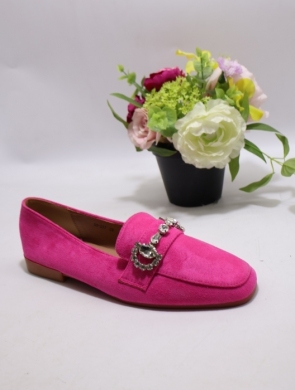 Mokasyny damskie na płaskim (36-40) H8-257 FUSHIA