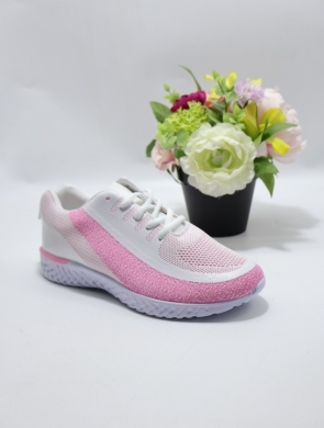 Buty sportowe damskie na płaskim (36-41) D3-318 WH/PINK