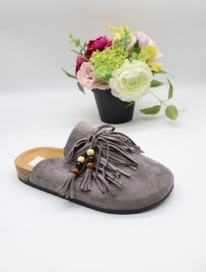 Klapki damskie na płaskim (36-41) DM561 GREY