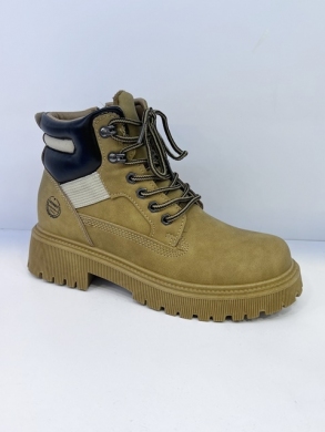 Botki damskie ocieplane na płaskim (36-41) F1009 CAMEL