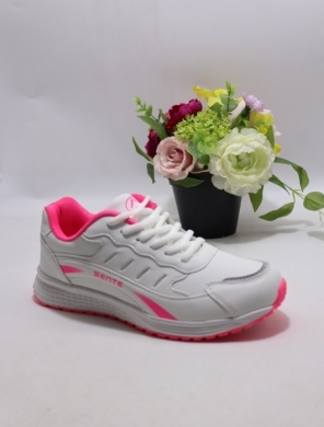 Buty sportowe damskie na płaskim (36-41) 2021-2D WH/PINK