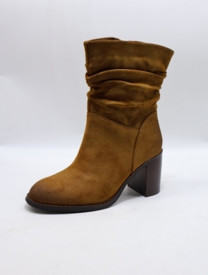 Botki damskie ocieplane na obcasie (36-41) M725 CAMEL